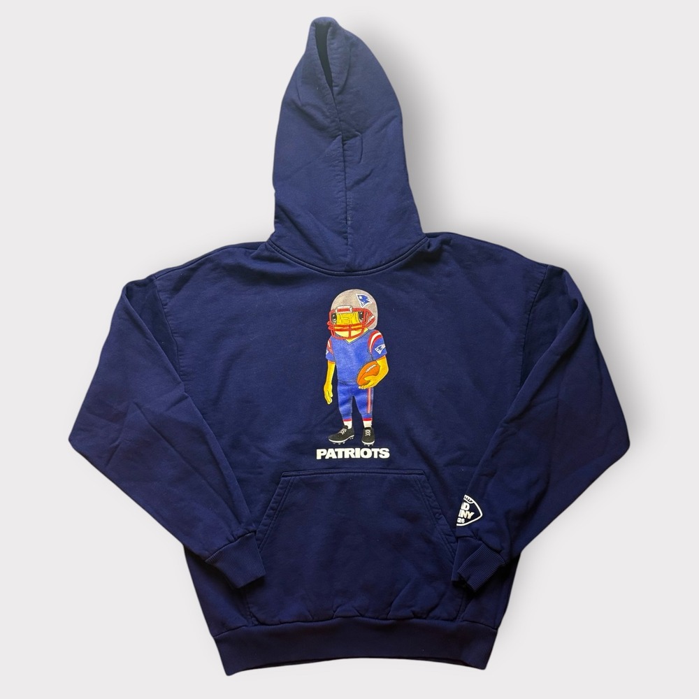 Bad Bunny x NFL New England Patriots Hoodie Navy Blue Mens Medium Graphic